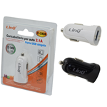 ALIMENTATORE CARICATORE USB CARICABATTERIA PER AUTO 2.1A LINQ C-2A08