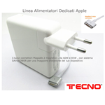 ALIMENTATORE COMPATIBILE PER MACBOOK MAGSAFE2 60W 16.5V 3.65A TECNO 7024