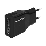 ALIMENTATORE CARICATORE USB UNIVERSALE PER SMARTPHONE ALANTIK 2 PORTE USB 5V 2A