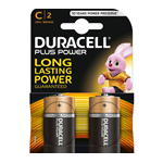 BATTERIA MEZZA TORCIA C2 DURACELL CONF. 2PZ PLUS POWER