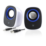 CASSE AUDIO SPEAKER 2.0 EWENT EW3513 5WATT PER PC NOTEBOOK ALIMENTATE USB