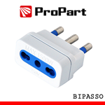 ADATTATORE PRESA ITALIANA BIPASSO A 16A PROPART PES1032-W