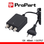 ALIMENTATORE PER AMPLIFICATORI D'ANTENNA TV 12V 450MA 2 USCITE -PROPART PEA12V-4503