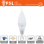 LAMPADA A CANDELA COLPO DI VENTO 5,5W 3000K E14 460LM LUCA CALDA FSL FLBT38B6W30K14