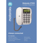 TELEFONO FISSO CON FILO MOTOROLA CT510 BIANCO CON VIVAVOCE E TASTI GRANDI