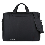 BORSA CUSTODIA PER PC NOTEBOOK 15,6" NERA TECNO TC-BAG-10 NERO CON TRACOLLA CON INSERTO ROSSO