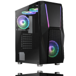 CASE ATX PER PC TECNO TC-GAME-11 GAMING USB 3.0 VENTOLA RAINBOW SCOCCA TRASPARENTE SENZA ALIMENTATORE