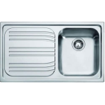 FRANKE Lavello Radar inox RRX611 cm 86 1 vasca e gocciolatoio laterale - Bordo slim acciaio da incasso Gocciolatoio a SINISTRA