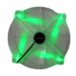 VENTOLA PER CASE ALANTIK 20CM LUMINOSA VERDE ATTACCHI 3+4 PIN