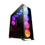 CASE GAMING ATX PER PC CTESPORTS ORION 4G USB 3.0 NERO PENNELLO ANTERIORE, LATERALE E SUPERIORE IN VETRO (VENTOLE NON INCLUSE)