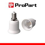 ADATTATORE PER LAMPADA DA E14 A E27 IN TERMOPLASTICA PBT - 250V 2A - 40W MAX