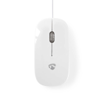 MOUSE OTTICO USB NEDIS BIANCO DPI: 1000 dpi | Numero di pulsanti: 3 | Entrambe le mani | 1.20 m | Mouse silenzioso