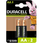 BATTERIA RICARICABILE STILO AA DURACELL CONF. 2PZ 2500MHA