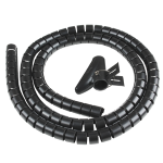 COPRI CAVO FLESSIBILE SPIRALE AVVOLGICAVI 1,5MT COLORE NERO VULTECH