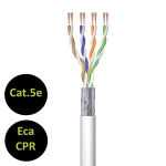 MATASSA CAVO DI RETE LAN F/UTP Cavo Cat.5e CU 100m Flessibile, PVC Grigio - RAME PURO