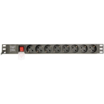 MULTIPRESA GEMBIRD 8 PRESE SHUCKO CON INTERRUTTORE PER ARMADIO RACK 