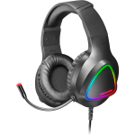 CUFFIE GAMING Mars Gaming MH222, Cuffie da Gioco Over Ear FRGB con Mic, HiFi, Cancellazione del Suono, Ultra Leggere, Black