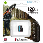 MEMORIA MICROSD KINGSTON 128GB CL A2 CANVAS Canvas Go Plus 170R A2 U3 V30 SDCG3/128GB SENZA ADATTATORE SD