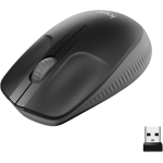 Logitech M190 Mouse Wireless, Design Ricurvo Ambidestro, Batteria fino a 18 Mesi con Funzione Risparmio Energia, Ricevitore USB, Cursore di Precisione, Rotella di Scorrimento, Nero