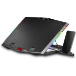 DISSIPATORE NOTEBOOK MARS GAMING MNBC5, Base di Raffreddamento ARGB per Laptop fino a 19'', 6 Ventole, Supporto Mobile 