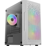 CASE GAMING MICRO ATX PER PC AEROCOOL TRINITY MINI WH V3 BIANCO CON 3 VENTOLE RGB