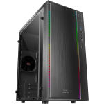 Mars Gaming MCM, Case PC Micro ATX, 16 Mode RGB, Ventola da 8 cm, Nero