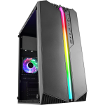 MARSGAMING MC-S1 Nero, Case PC Gaming Compatto Micro-ATX, Illuminazione ARGB 12 Modalità, Ventola FRGB, Finestra Laterale Completa 