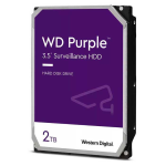 HARD DISK INTERNO 3,5 2TB 2000GB WESTERN DIGITAL WD23PURZ PURPLE SURVEILLANCE 256MB 5400RPM SATA3