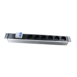 MULTIPRESA 6P PER RACK 19" CON INTER, 6*10A/16A SCHUKO