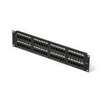 PATCH PANEL UTP CAT6 48 PORTE RJ45 PER ARMADI RACK DA 19", COLORE NERO