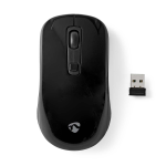 MOUSE OTTICO WIRELESS NEDIS MSWS105BK NERO/SILVER 4 PULSANTI 1600 DPI