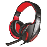 CUFFIE GAMING CON MICROFONO PER CONSOLE PC NOTEBOOK SMARTPHONE COLORE ROSSO/NERA TECHMADE TM-FL1