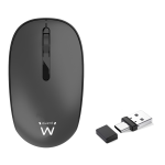 MOUSE OTTICO WIRELESS A CLICK SILENZIOSO CON RICEVITORE USB + TYPE-C | EWENT EW3206 NERO