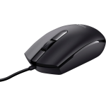 Trust Basi Mouse con Filo USB, 1200 DPI, Plug & Play, Sensore Ottico, 3 Pulsanti, Cavo USB 1,6 m, per Mano Sinistra e Destra, Mouse Cablato per Portatile, Macbook, Lenovo, Dell - Nero